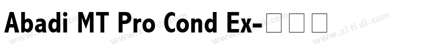 Abadi MT Pro Cond Ex字体转换